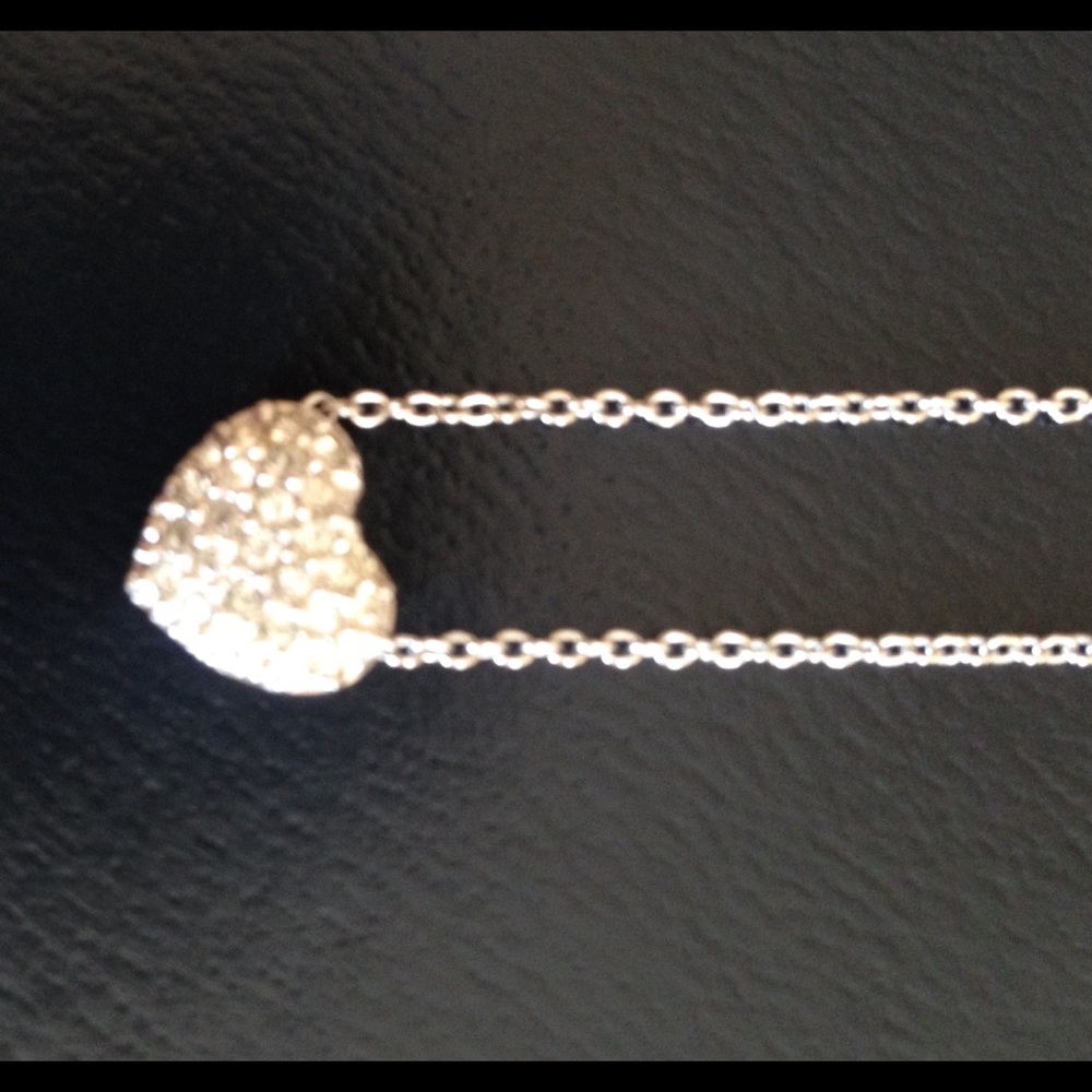 Swarovski necklace, heart charm, 14 1/2” chain